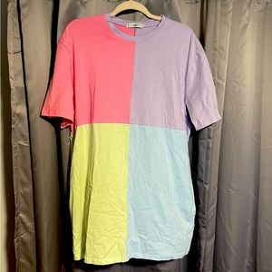 Color Block shirt dress. Size L.